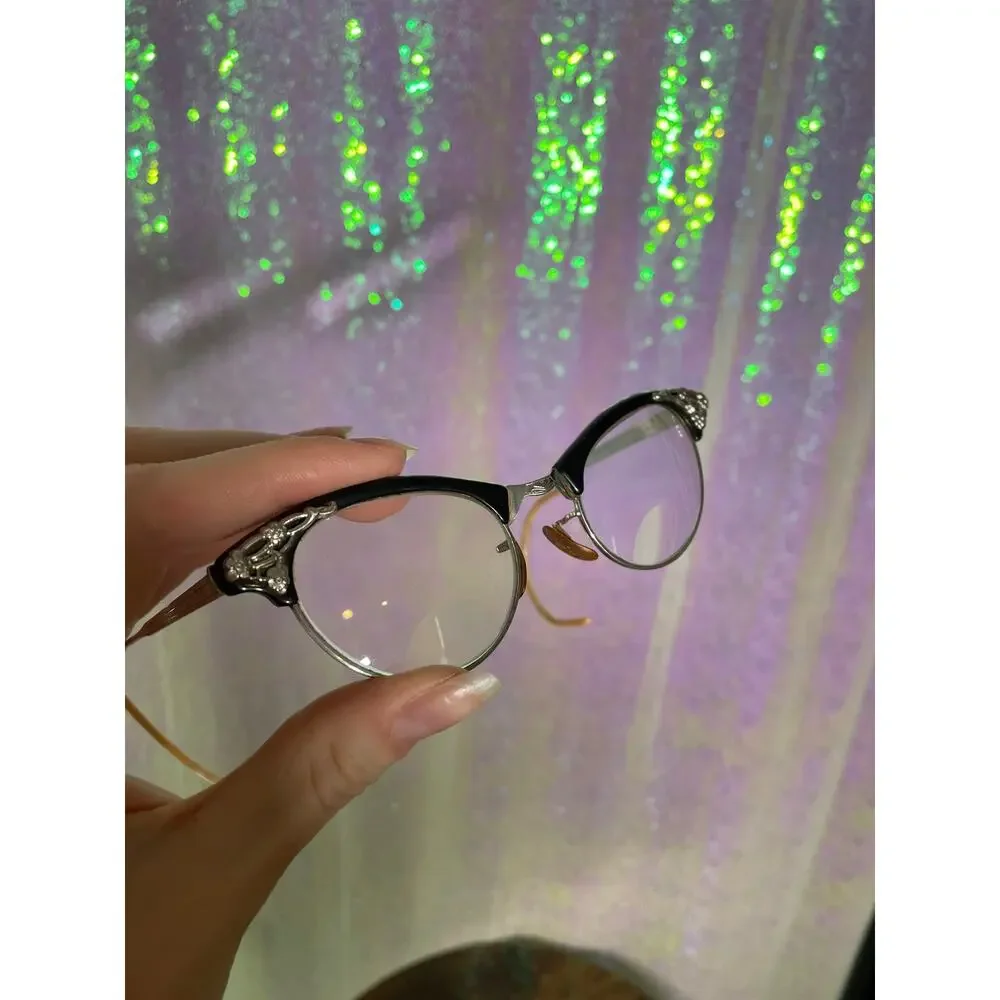 Vintage 50s Eyeglasses Dr. F. Tamarkin OPTOMETRIST New York USA with Croc Case